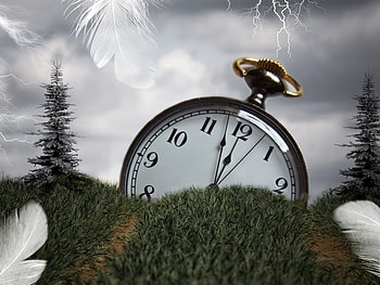 It is Time, clock, nature, time, pasture HD wallpaper