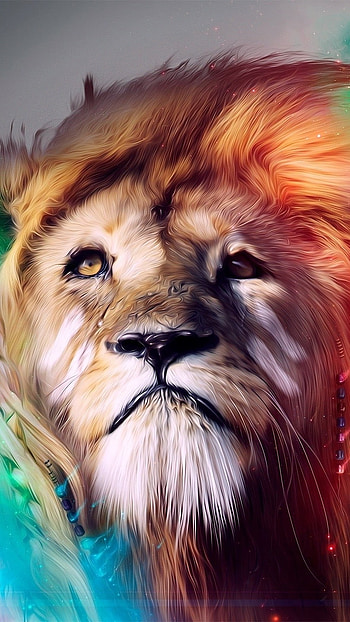 Lion , Digital Art HD phone wallpaper