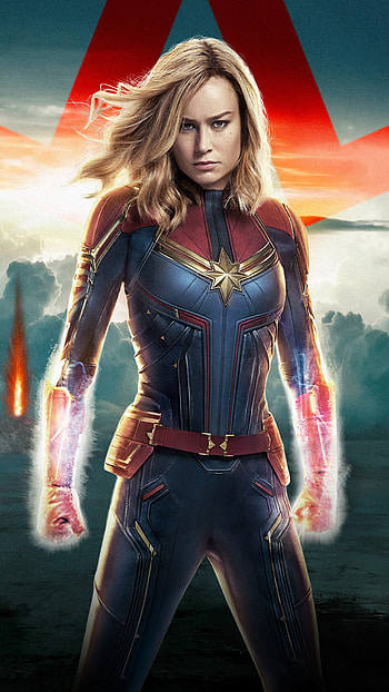 Brie Larson, Captain Marvel Movie, PC HD phone wallpaper