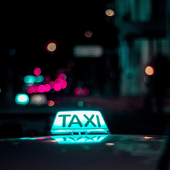 Taxi, Words, Glare, Shine, Light, Inscription HD phone wallpaper