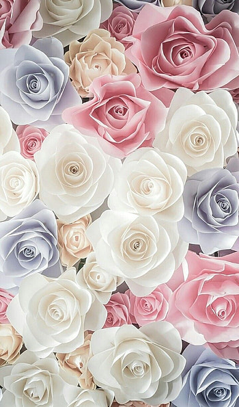 art, background, cartoon, colorful, cute art, design, drawing, flora, flowers, illustration, , kawaii, leaves, pastel, pattern, pink, rosa, roses, vintage, , we heart it, pink background, flowers background, flowers pattern, pastel art HD phone wallpaper