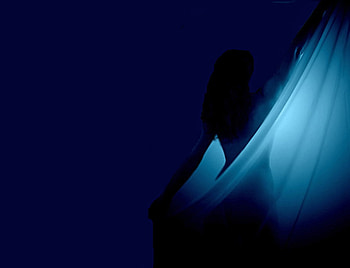 Silhouette, blue, girl, model HD wallpaper