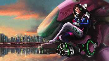 Overwatch Dva Artwork, dva-overwatch, overwatch, games, artwork, artist, digital-art HD wallpaper