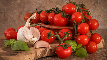 Tomatoes, Garlic HD wallpaper