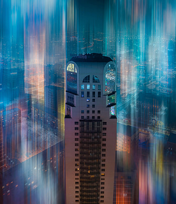 Architecture, Building, Shine, Light, Miscellanea, Miscellaneous, Blur, Smooth, Tower HD phone wallpaper