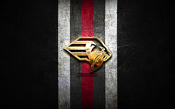 New York Guardians, golden logo, XLS, black metal background, american football team, New York Guardians logo, american football, NY Guardians HD wallpaper
