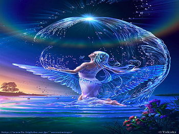 angel, night, wings, fly, light HD wallpaper