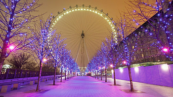 pics attractive city lights london eye tree lights giant wheel quality background HD wallpaper