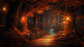 Fantasy Artistic Fall, artistic, fall, path HD wallpaper