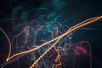 Abstract, Long Exposure, Neon, zelight, Glow, Confusion, Tangle HD wallpaper