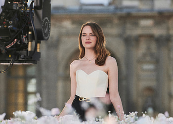 2019, gorgeous Emma Stone, Louis Vuitton HD wallpaper