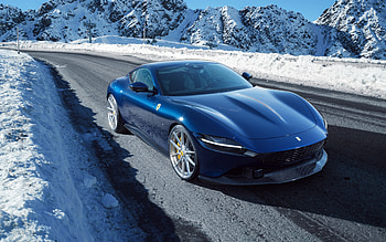 Novitec, Ferrari Roma, , front view, exterior, blue supercar, blue Roma Novitec, Italian sports cars, Ferrari HD wallpaper