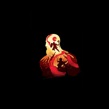 Minimal, God of War, video game, warrior, Kratos HD phone wallpaper
