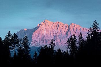 Landscape, Nature, Trees, Twilight, Mountain, Fog, Dusk HD wallpaper