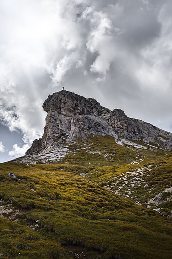 Nature, Mountain, Vertex, Top, Silhouette, Dolomites HD phone wallpaper