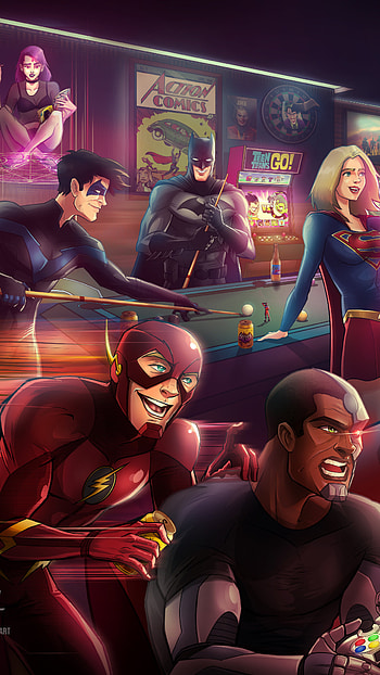 Cyborg and Supergirl, DC Heroes HD phone wallpaper