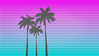 Retro palm trees, Vintage vibes, nostalgia, Tropical getaway HD wallpaper