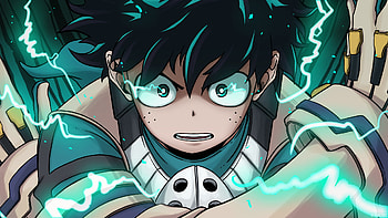 Blue Eyes Izuku Midoriya My Hero Academia HD wallpaper