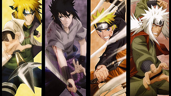 Naruto Shippuuden, Hokage, Anime, Namikaze Minato, Uchiha Sasuke, Uzumaki Naruto, Jiraiya, Panels / and Mobile Backgrounds HD wallpaper