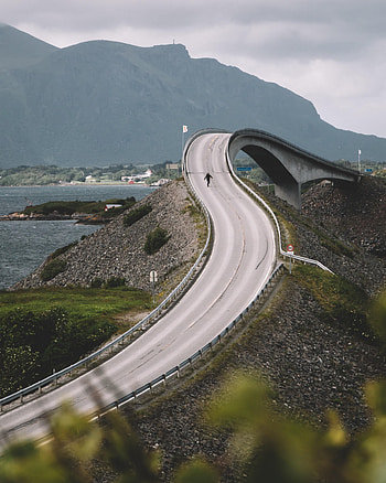 Miscellanea, Miscellaneous, Road, Bridge, Descent, Skater HD phone wallpaper