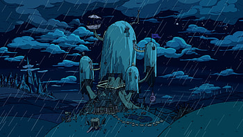 Tree Fort - Rainy [S7E21], Adventure Time Treehouse HD wallpaper