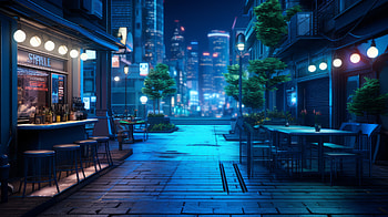 Urban Lofi Nightscape, lofi, Anime, city, anime city HD wallpaper