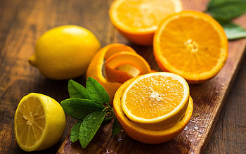 oranges, citruses, background with oranges, cut oranges, fruits HD wallpaper