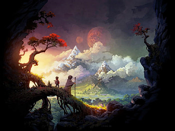 Wondeful land, wondeful, abstract, fantasy, land HD wallpaper