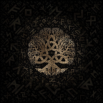Tree of life with Triquetra on Futhark pattern Digital Art, Celtic Tree of Life HD phone wallpaper