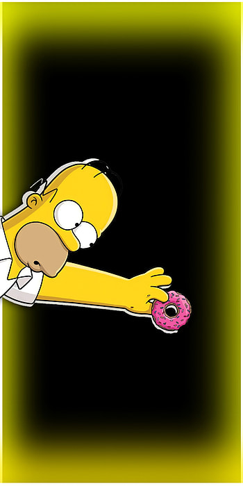 Homero simpson, Marandre, neon, Simpsons HD phone wallpaper