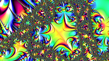 Trippy Psychedelic Fractal, trippy, psychedelic, aesthetic, rainbow, spectrum, Abstract, fractal HD wallpaper