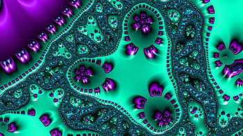 Trippy Psychedelic Fractal, trippy, psychedelic, aesthetic, green, purple, Abstract, fractal, abstract green, abstract purple HD wallpaper