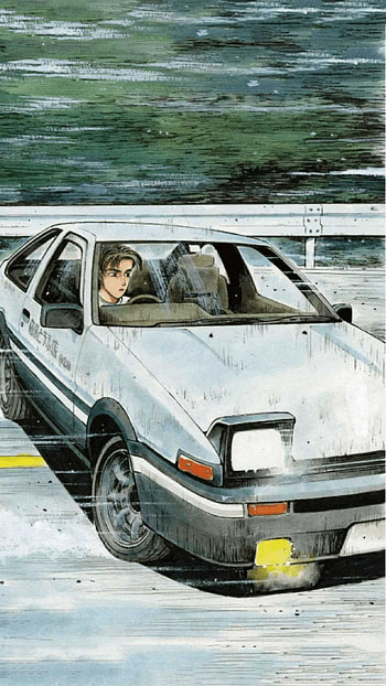 Initial D Anime, Dynamic backgrounds, Racing vibes, Manga-inspired HD phone wallpaper