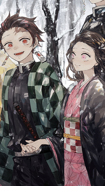 Snowbound Tanjiro & Nezuko — Kimetsu no Yaiba , Anime, Demon Slayer: Kimetsu no Yaiba HD phone wallpaper