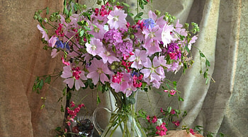 Still Life, vase, fruits, flowers, spring HD wallpaper