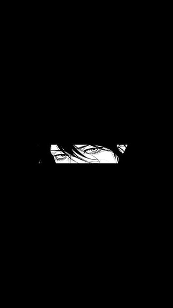 Anime eyes black and white lockscreen. Black dark, Anime , Dark , Dark Anime HD phone wallpaper