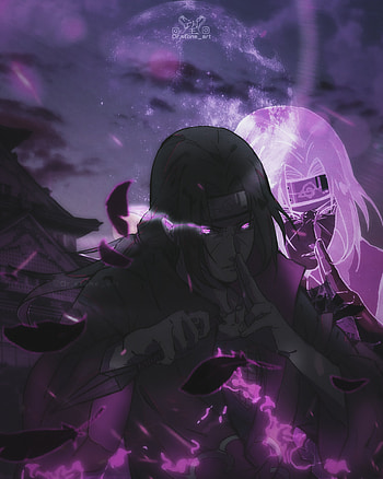 Itachi uchiha , magenta, art HD phone wallpaper