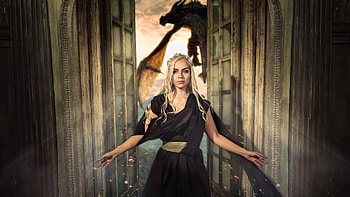 Daenerys Targaryen Game Of Thones , daenerys-targaryen, game-of-thrones, tv-shows, deviantart, cosplay HD wallpaper