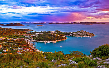Croatian Coast, clouds, mediterranean, sky, islands, sunset HD wallpaper