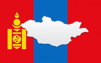 Mongolia map silhouette, Flag of Mongolia, silhouette on the flag, Mongolia, 3d Mongolia map silhouette, Mongolia flag, Mongolia 3d map HD wallpaper