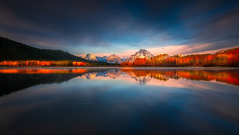Grand Teton National Park, Mount Moran, Wyoming sunrise, Nature HD wallpaper