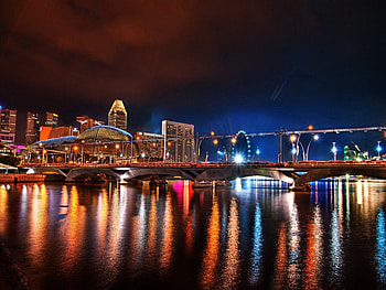 Warm colorful night in Singapore, night, river, colorful, colors, dusk, reflections, nice, twilight, skyscrapers, singapore, warm, amazing, sea, gorgeous, hot, beautiful, asia, lights, bridge, waters, romantic, lovely HD wallpaper