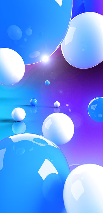 AB Ball, atmosphere, 3D, aqua, minimalism, surrealism, space HD phone wallpaper