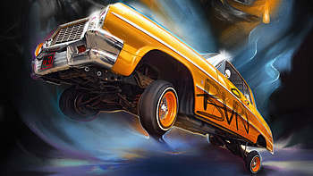 Lowrider Girl Chevy Art, artist, artwork, digital-art, artstation HD wallpaper