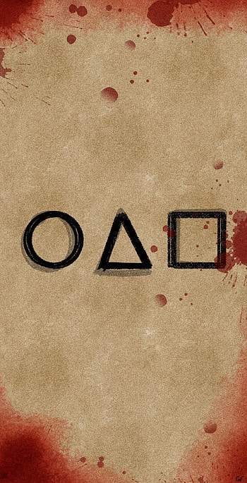 Squid Game, symbol, horror, carte, squid_game, calmar, netflix, blood, card HD phone wallpaper