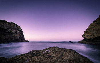 Ocean, sky, nature, rock HD wallpaper