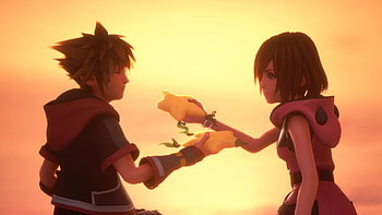 Sora and Kairi, Papou fruits, Heartwarming moment, Kingdom Hearts II HD wallpaper