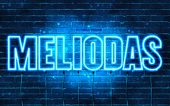 Happy Birtay Meliodas, , blue neon lights, Meliodas name, creative, Meliodas Happy Birtay, Meliodas Birtay, popular japanese male names, with Meliodas name, Meliodas HD wallpaper