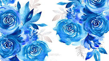 January Watercolor Blooms s for your tech by Michelle Mospens. www.MospensStudio. HD wallpaper