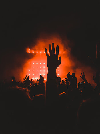 Dark, Hands, Crowd, Concert HD phone wallpaper